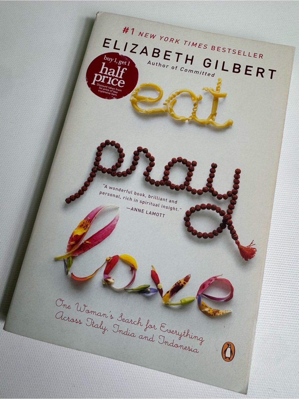 Elizabeth Gilbert Eat Pray Love Paperback Memoir Spirituality Travel Bestseller